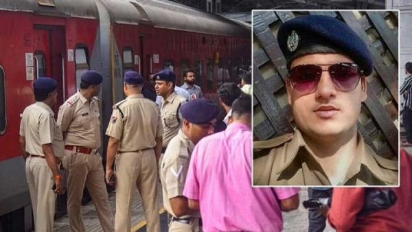 If you want to live in India you will vote for Modi and Yogi - RPF constaple killing 4 people If you want to live in India you will vote for Modi and Yogi - RPF constaple killing 4 people