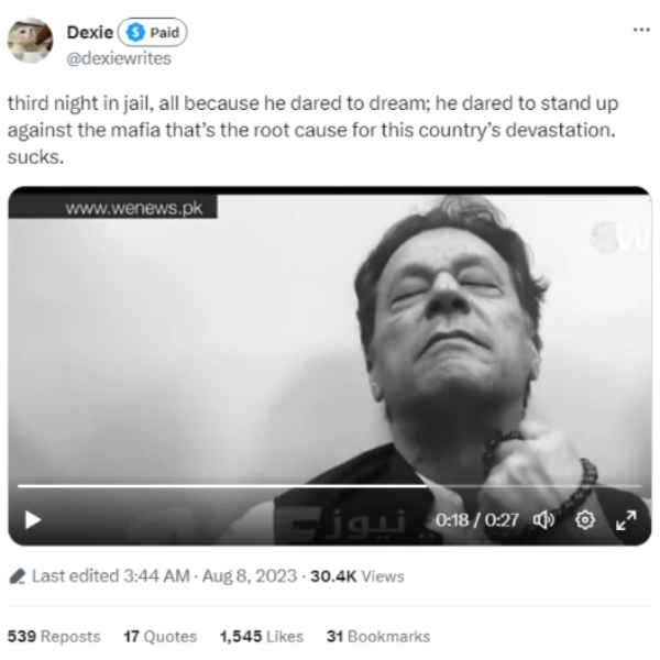 Fact Check: A video of former Pakistan PM Imran Khan looking visibly distressed in jail, Is it true? 