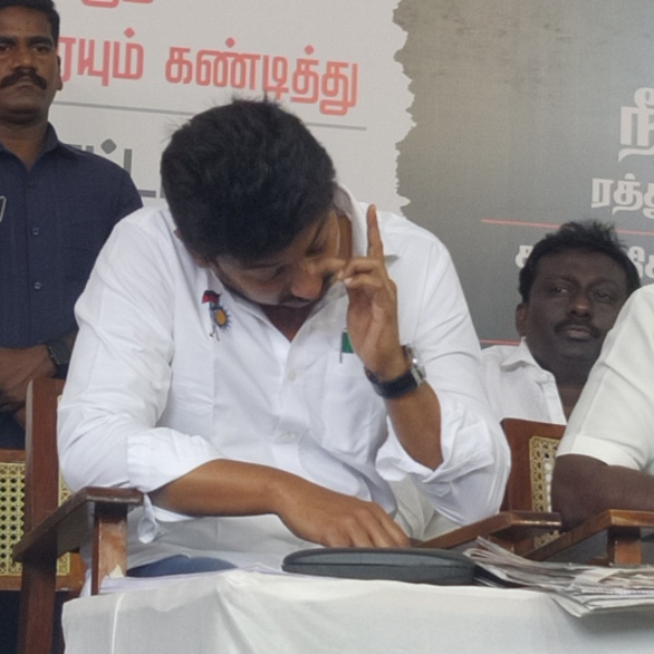 Minister Udhayanidhi Stalin cries in the DMK hunger strike against NEET exam 