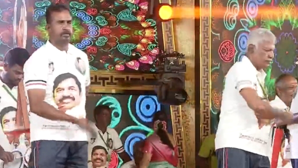 S.P.Velumani performs Oyilattam in AIADMK Maanaadu S.P.Velumani performs Oyilattam in AIADMK Maanaadu