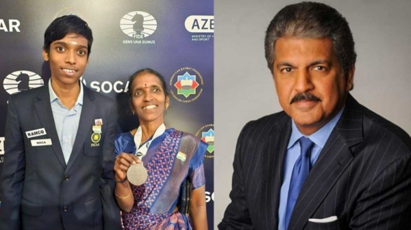 Praggnanandhaa reacted for Anand Mahindras car presentation 