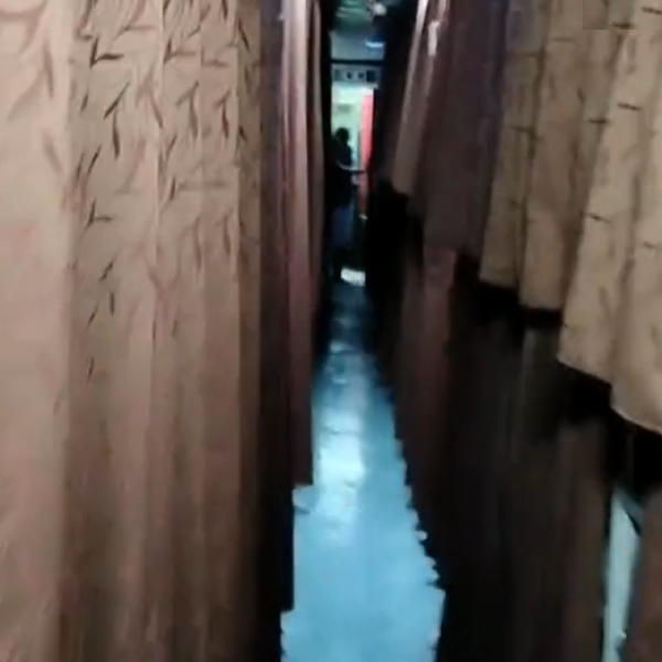 Rain water leagage into the AC compartment of the Chennai-Kanyakumari Express train 
