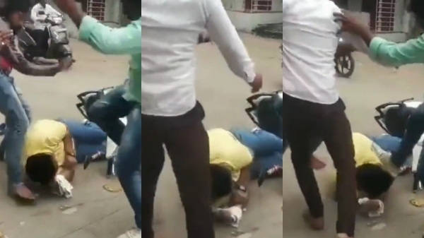  Maharashtra journalist attacked by Shivasena MLA supporters in road 