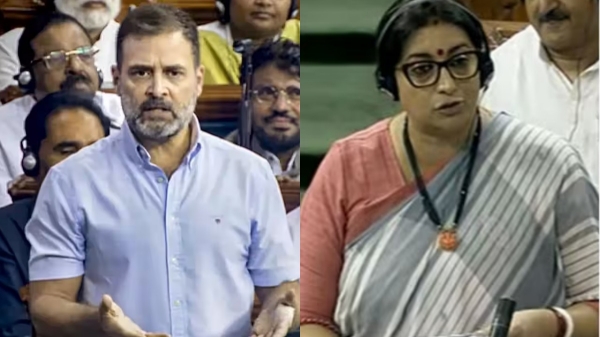 Smiriti Irani Condemns to Rahul Gandhi for his flying kiss 