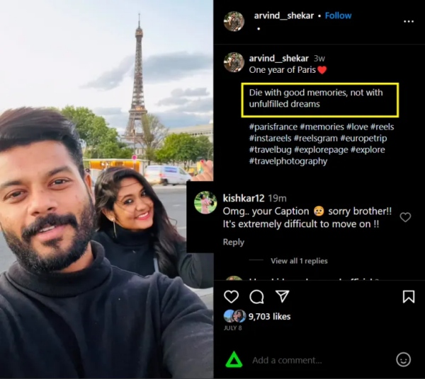 Actress Shruthi Shanmugapriya husband who had posted about her death before 