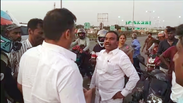 A.Raja rescued the young man who was involved in a road accident and immediately sent him to the hospital by car A.Raja rescued the young man who was involved in a road accident and immediately sent him to the hospital by car