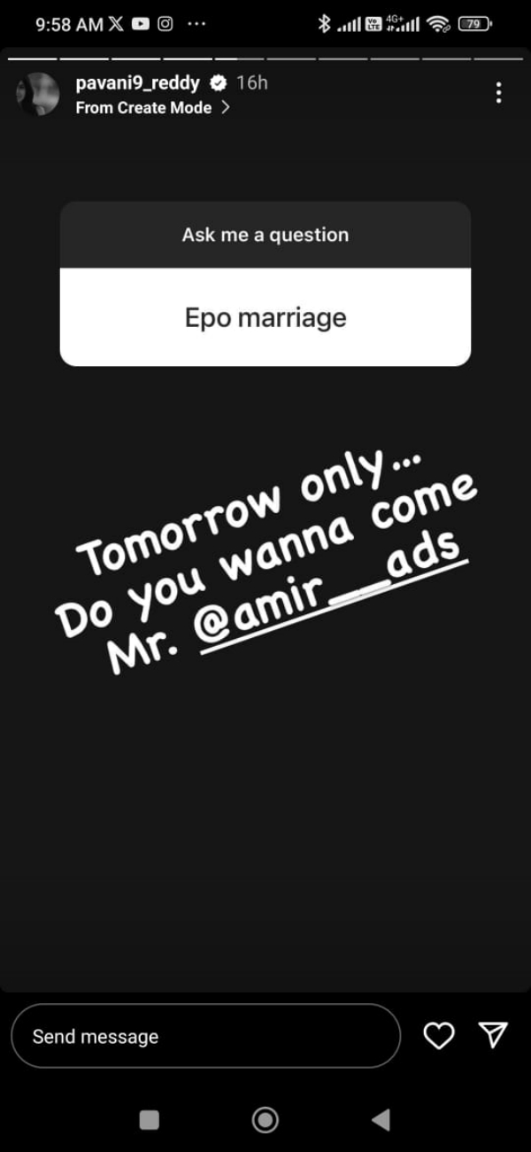  Aamir break up ways with Bigg Boss Bhavani? Posted by himself 