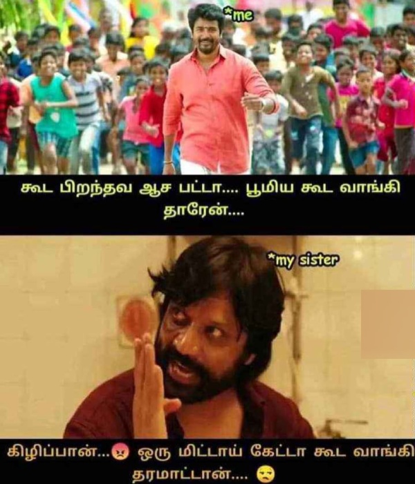 These are some jolly memes collection on brother-sisters love.