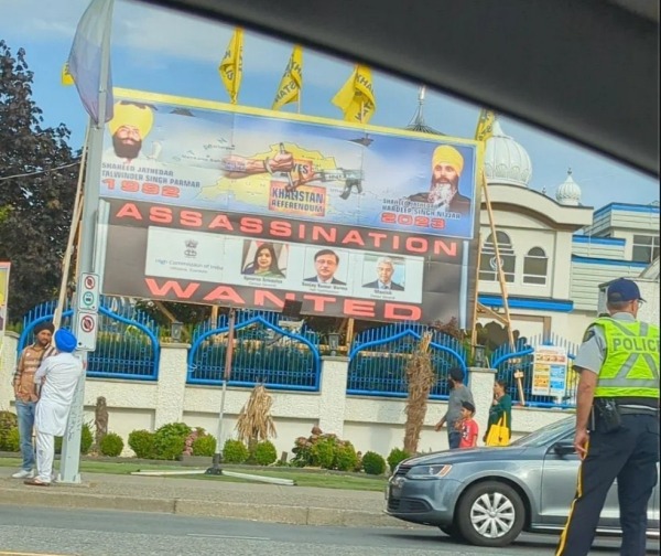 Canada: Shocking billboards advocate to kill of 3 Indian diplomats Canada: Shocking billboards advocate to kill of 3 Indian diplomats