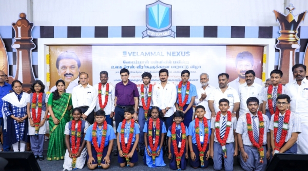Velammal Celebrates Chess Excellence with Grand Felicitation Ceremony 