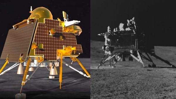  Vikram lander of Chandrayan 3 soft landed 2nd time in Moon