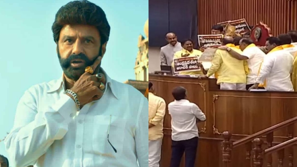  Actor Balakrishna warns Minister by slapping his thighs in Andhra Pradesh Assembly