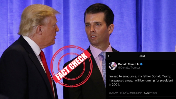  Fact check: Trump is alive Trump Jnr x account his hacked at the time for demise tweet
