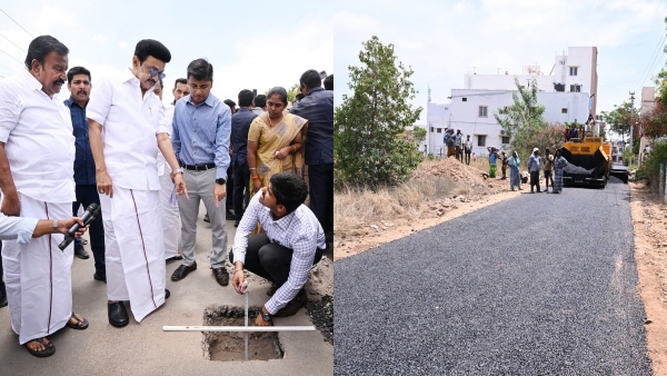 After Chennai, Now Coimbatore roads are revamped in fast phase after CM Stalin visit After Chennai, Now Coimbatore roads are revamped in fast phase after CM Stalin visit