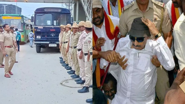 Bangalore Bandh: Vatal Nagaraj and some kannada pro organization leaders arrestd by police 