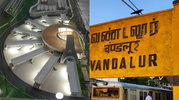 Kilambakkam Bus Terminus and Is skywalk work starting on Vandalur GST Road for kelambakkam bus stand 