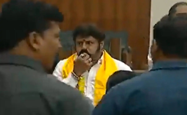 Balakrishna blows whistle in Andhra Assembly to protest Chandrababu naidus arrest Balakrishna blows whistle in Andhra Assembly to protest Chandrababu naidus arrest