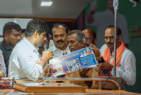 Karunanidhi withdraw protest after Jairam rameshs threat: says Annamalai 