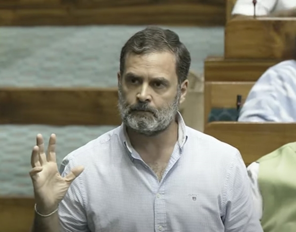 BJP Mps chant over Rahul gandhis allegation in lok sabha on 33 percent reservation bill 