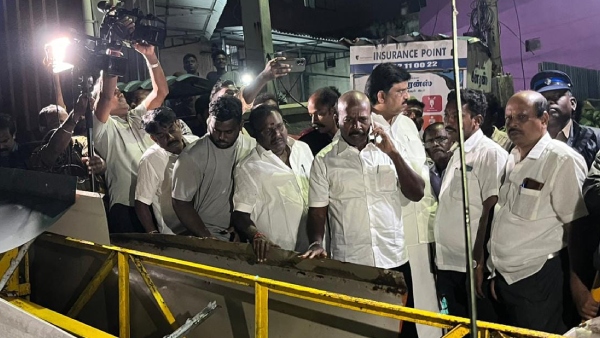 Minister Ma Subramanians says about rescue operation of the Chennai petrol bunk roof collapse 