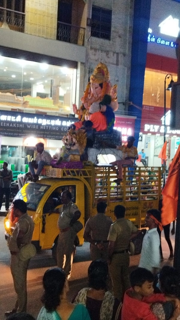 Hindu Munnani ganesh chaturthi rally in madurai 