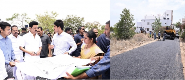 Chief Minister Stalin inspected the road works in the areas under Coimbatore Corporation Chief Minister Stalin inspected the road works in the areas under Coimbatore Corporation