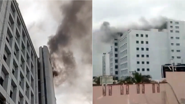 Heavy fire accident in IT company Thoraipakkam Chennai 