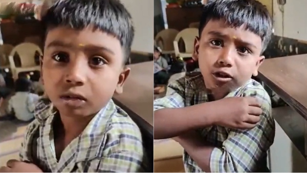 Dindigul class 1 student in his childish voice complaint about another boy 