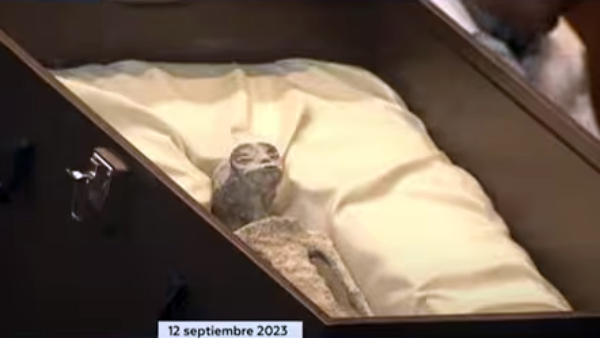 Mexican govt shown the live dead bodies of aliens species and are believed to be a millennium old
