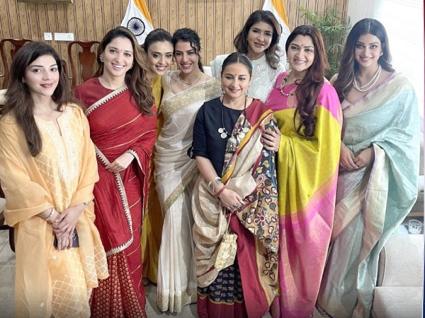 Tamannaah and other Actresses visits new parliament building today Tamannaah and other Actresses visits new parliament building today