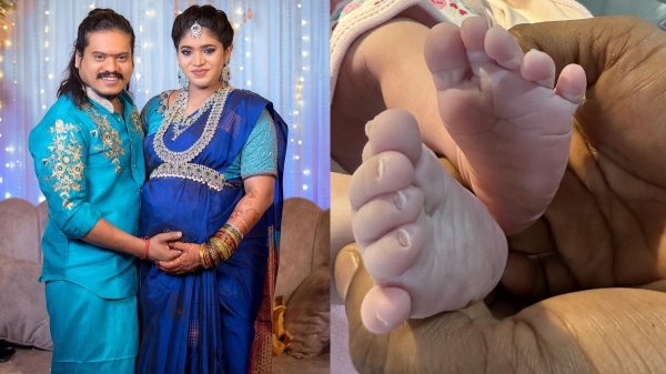 cook with Comali Pugazh gives birth to a baby girl