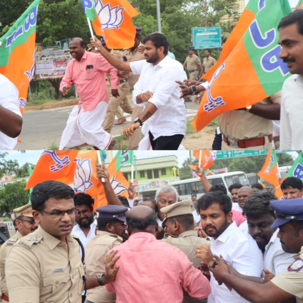 Shocking information revealed by ramanathapuram police about bjp executive who set fire himself 