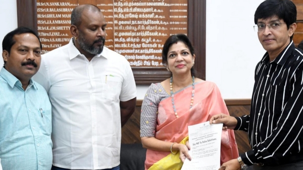 Sowmiya Anbumani meet Chennai corporation Commissioner 