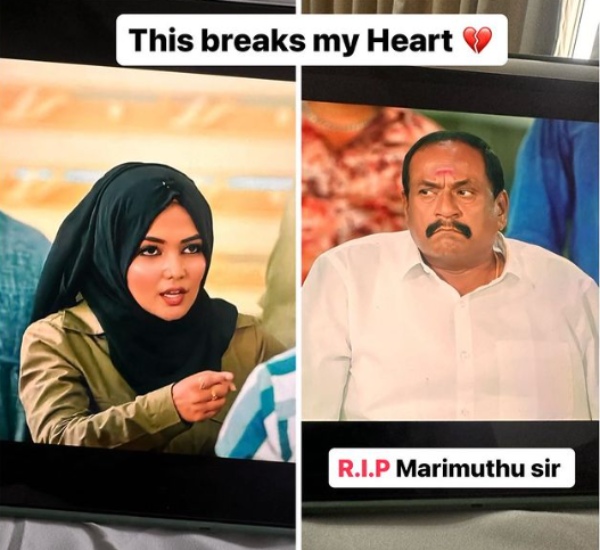 Ethirneechal serial actor Marimuthu Death An Ethirneechal serial family actors sharing sorrows 