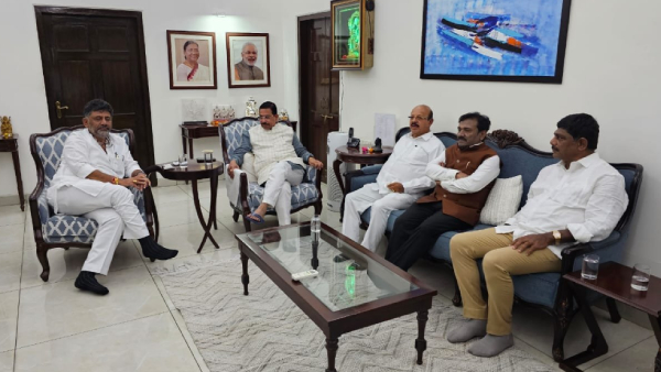  Karnataka DCM DK Sivakumar met Union Minister Prahalad Joshi today