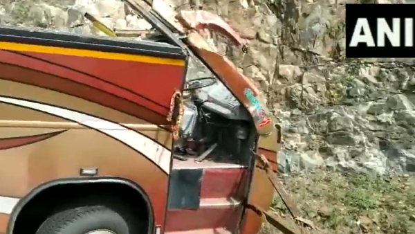46 pilgrims injured after private bus hits rock on roadside near Ambaji in Gujarat 