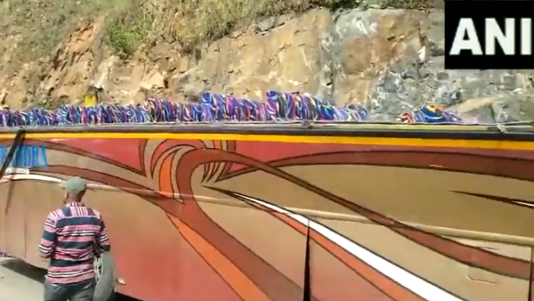 46 pilgrims injured after private bus hits rock on roadside near Ambaji in Gujarat 