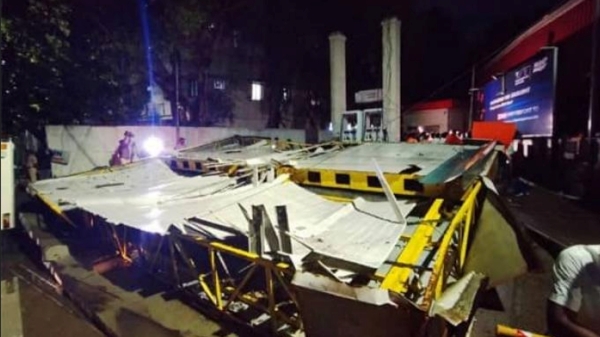 Chennai police registered a case in connection with the accident in which the roof of the petrol bunk collapsed 