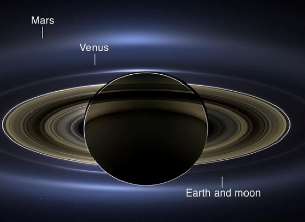 Cassini Spacecraft Captures Stunning Picture Of Saturn with Earth and moon, photo released by NASA 