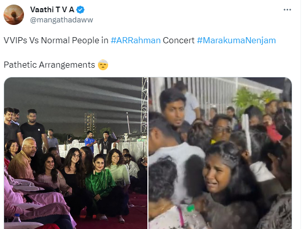 Very Worst Stampede like situation happening in AR Rahman concert fans post in Twitter 