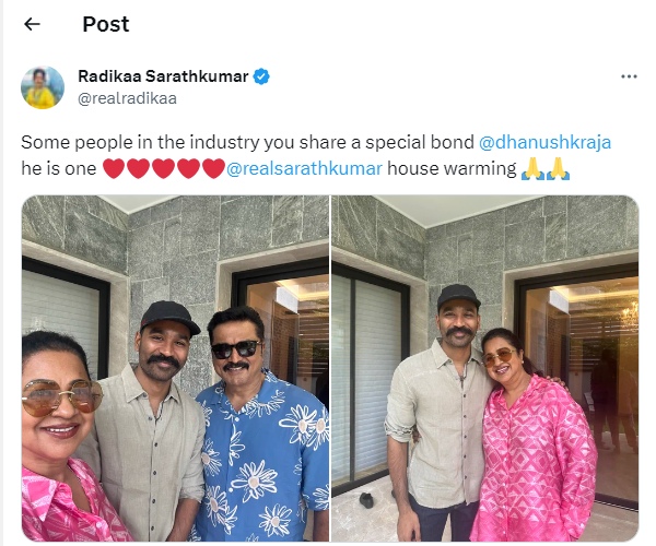 Dhanush who participated in Radhika Sarathkumars house planetarium