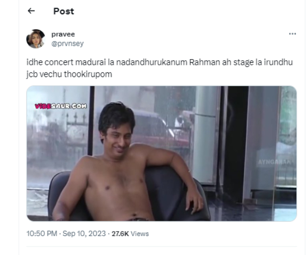 Trending Tamil Memes on AR Rahman concert Marakkuma Nenjam failure 