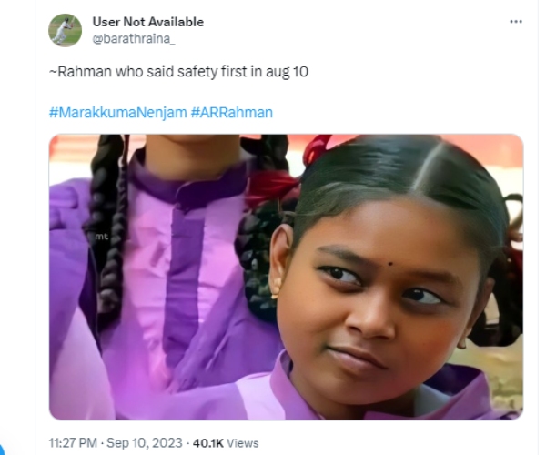 Trending Tamil Memes on AR Rahman concert Marakkuma Nenjam failure 