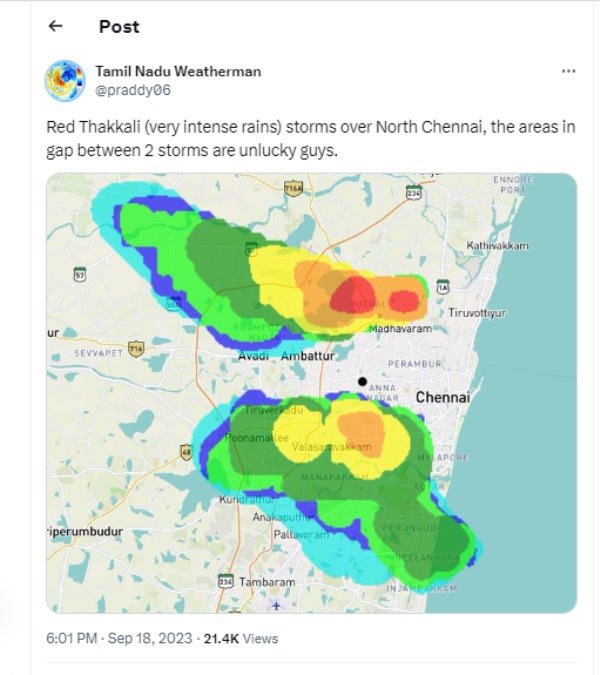 Red tomato Alert for chennai says Tamilnadu weatherman as heavy rain is pouring Red tomato Alert for chennai says Tamilnadu weatherman as heavy rain is pouring