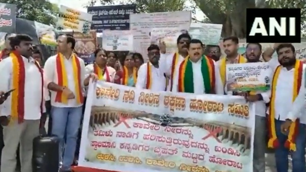  Pro Kannada outfits continue protest over Cauvery water release to Tamil Nadu