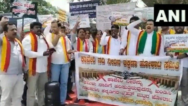 Pro Kannada outfits continue protest over Cauvery water release to Tamil Nadu