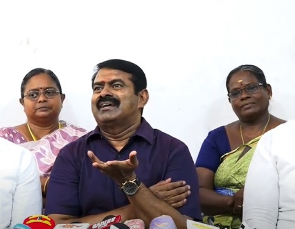 Veeralakshmi Husband threatens Naam Tamilar Chief Seeman