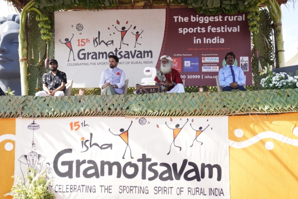 Isha Gramotsavam Sports competitions are the trick to develop the arts learn from Sadhguru