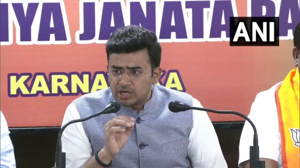Karnataka BJP MP Tejasvi Surya condemns to Cauvery water release to Tamilnadu 