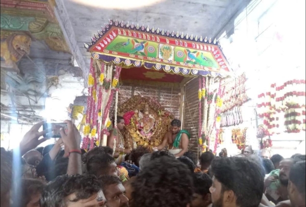Tiruchendur Aavani Tiruvizha Sivappu sathi Kolam Shanmugar veethi ula 